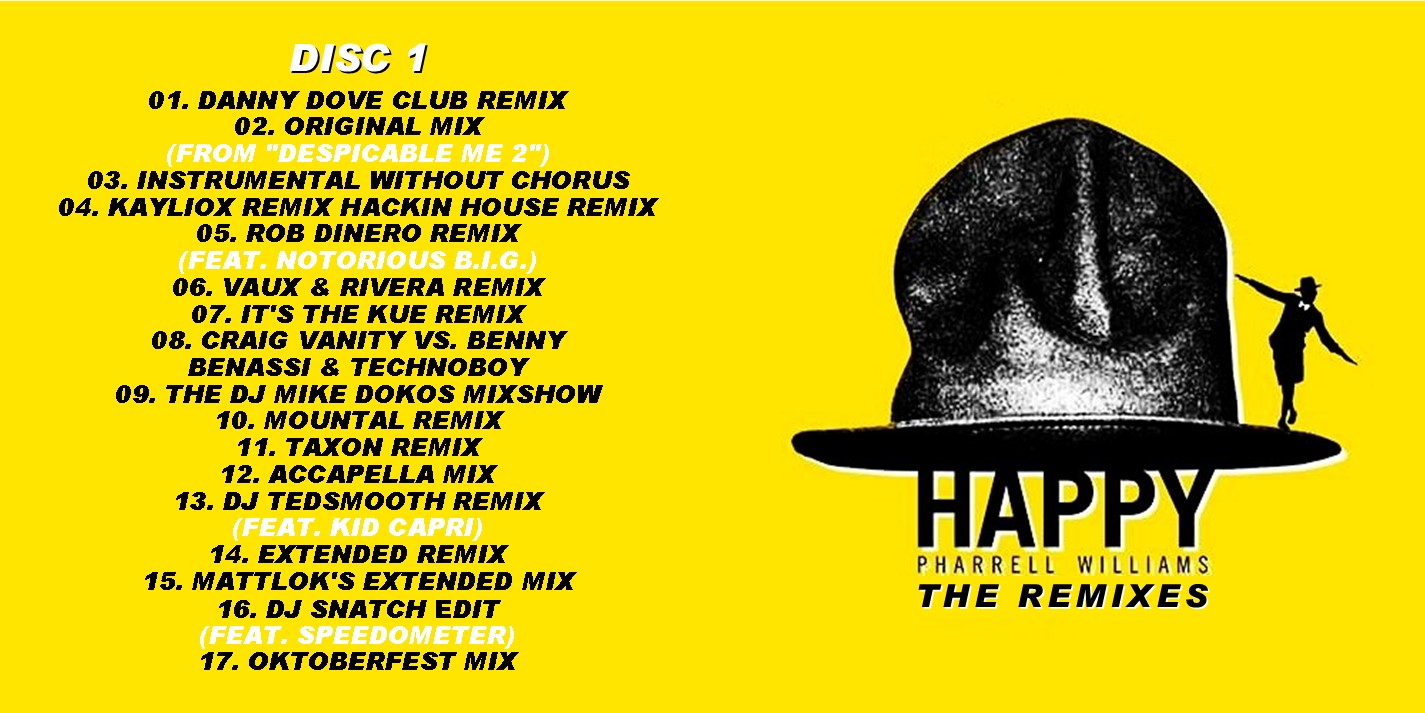 Pharrell Williams - Happy (The Remixes) (2013 / 2022) 2 CD SET -