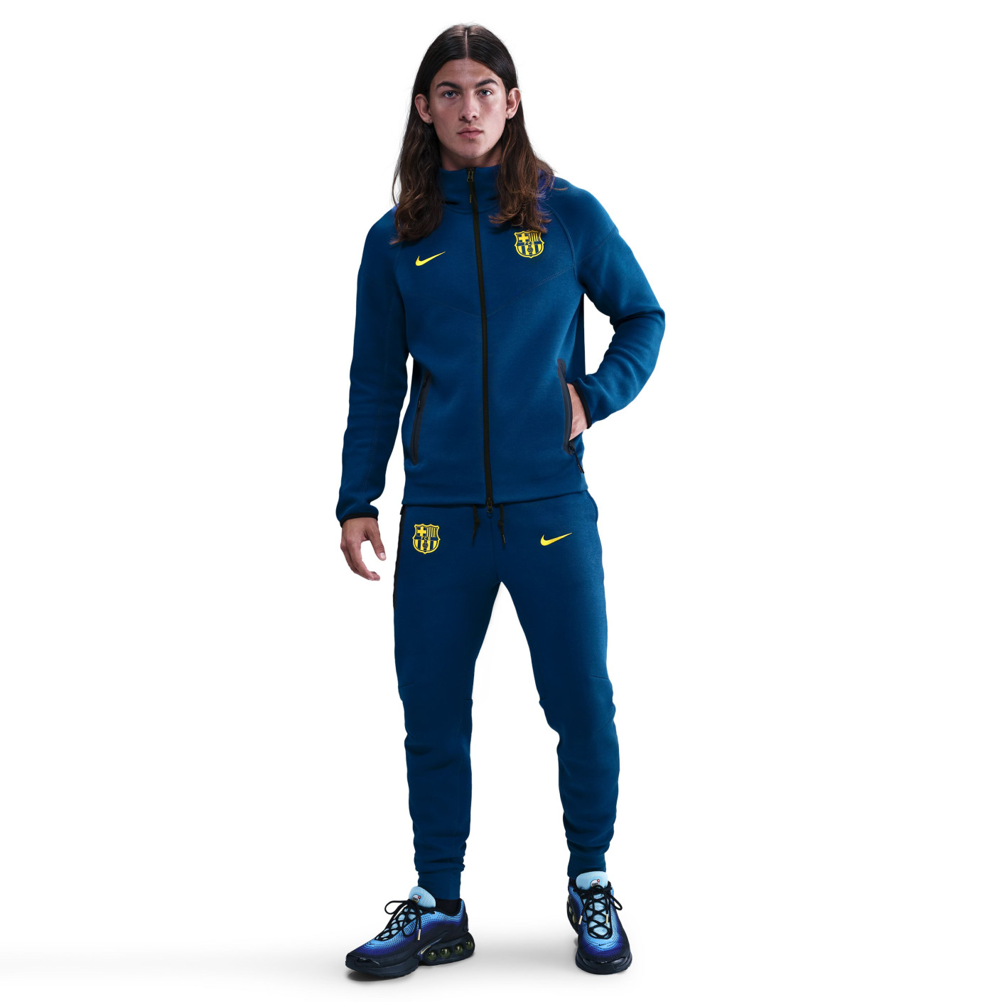 Nike FC Barcelona Tech Fleece Full-Zip Tracksuit 2025-2026 Dark
