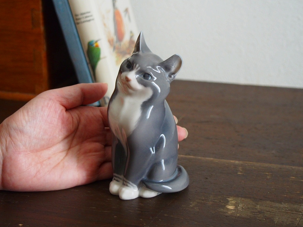 北欧ヴィンテージ Royal Copenhagen ロイヤルコペンハーゲン 陶器の猫