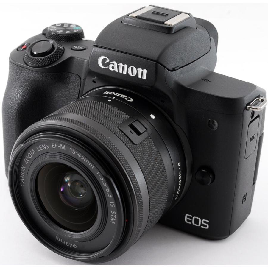 EOS Kiss キヤノン ミラーレス CANON M レンズキット ブラック Wi-Fi