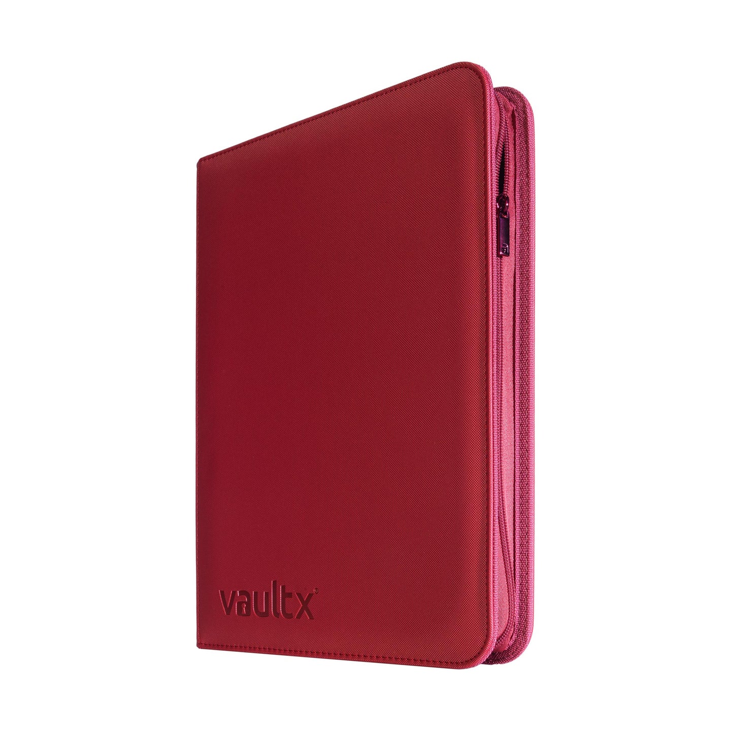 VaultX - 9-Pocket Exo-Tec® Zip Binder / Card Case - Metallic Red