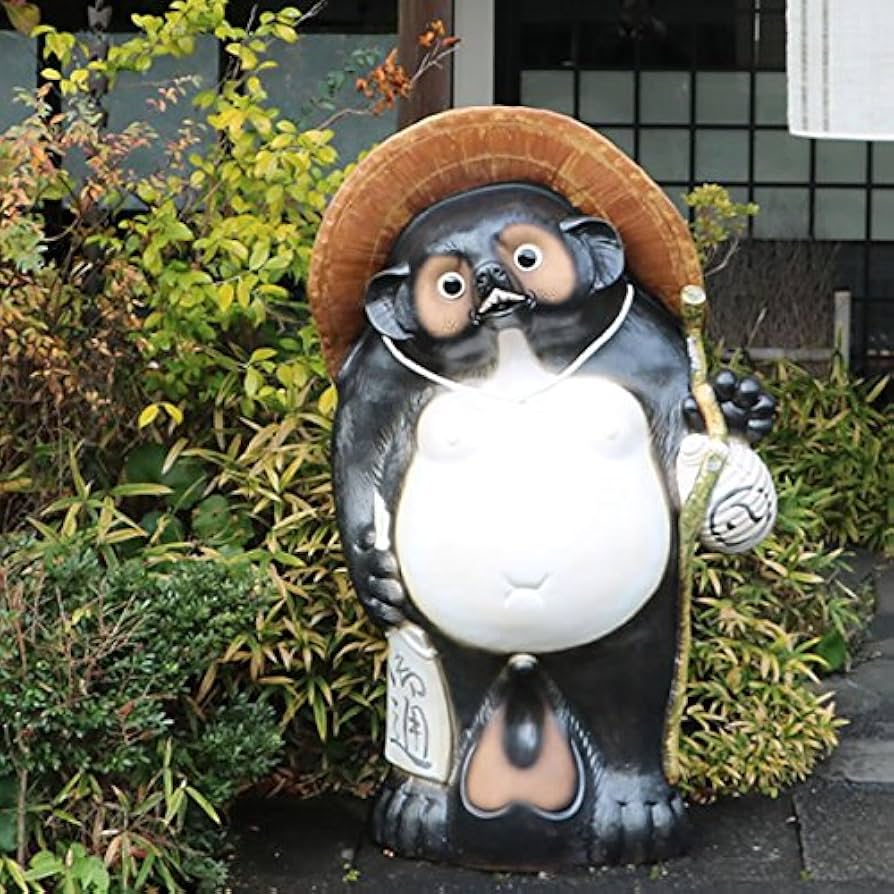Amazon.co.jp: 信楽焼 特大サイズ 5尺【50号 福ひねり狸 ta-0287】 し