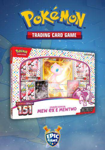 PT-BR) Caixa Coleção Especial - 151 - Mew ex e Mewtwo - Epic Game