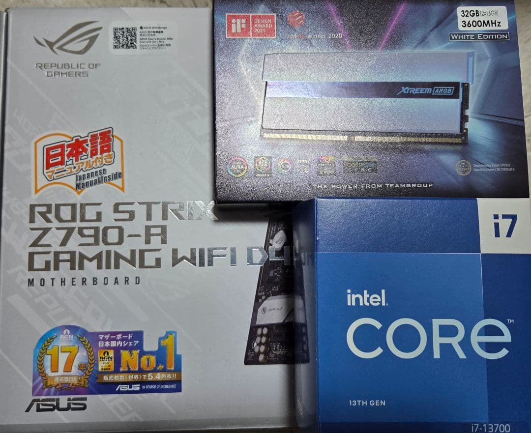 CPU ROG STRIX Z790-A + i7-13700 +Xtreem 32GB ROG STRIX Z790-A GAMING WIFI II | ROG Strix | Gaming マザーボード